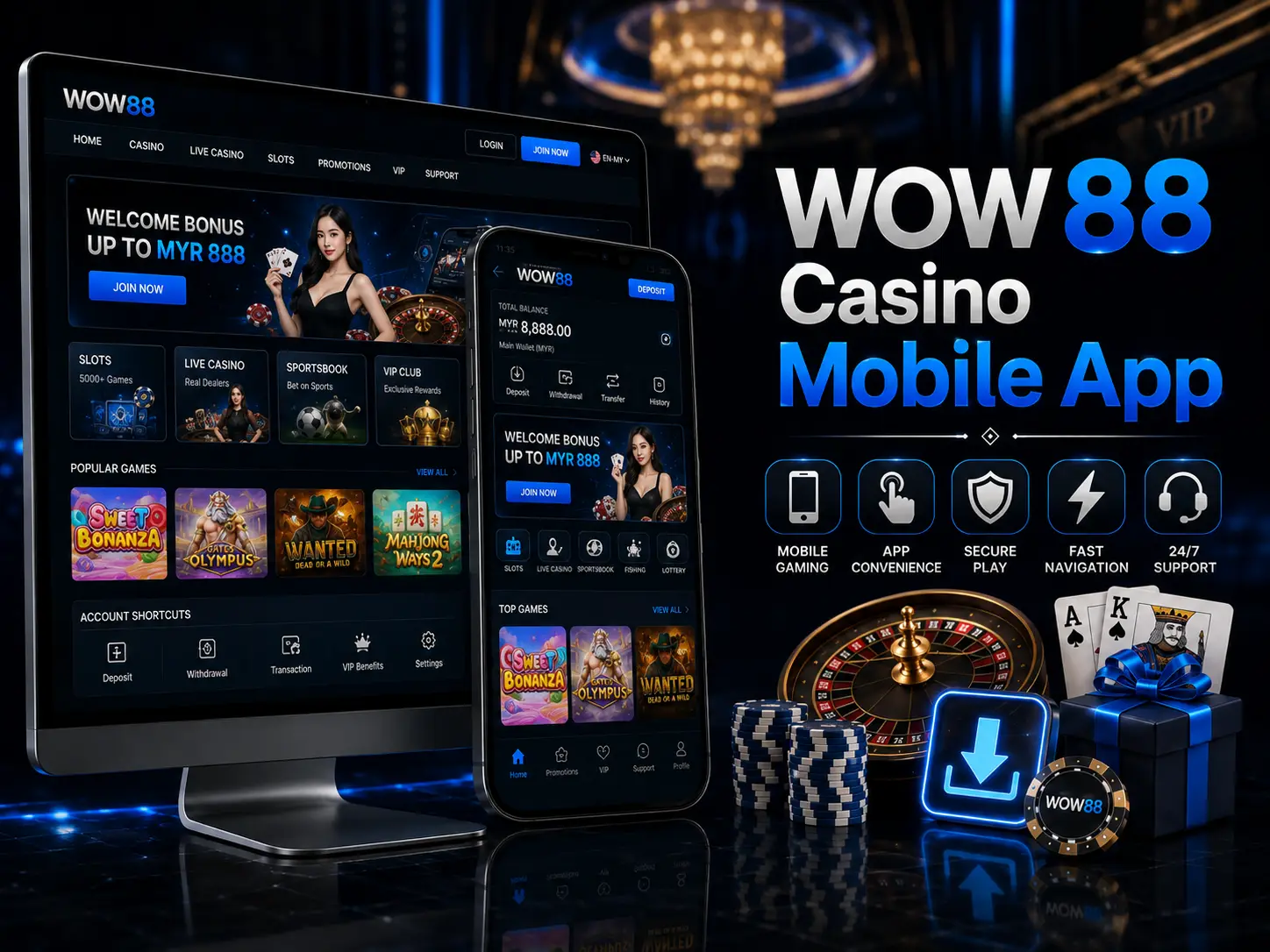 WOW88 Casino In The Mobile App