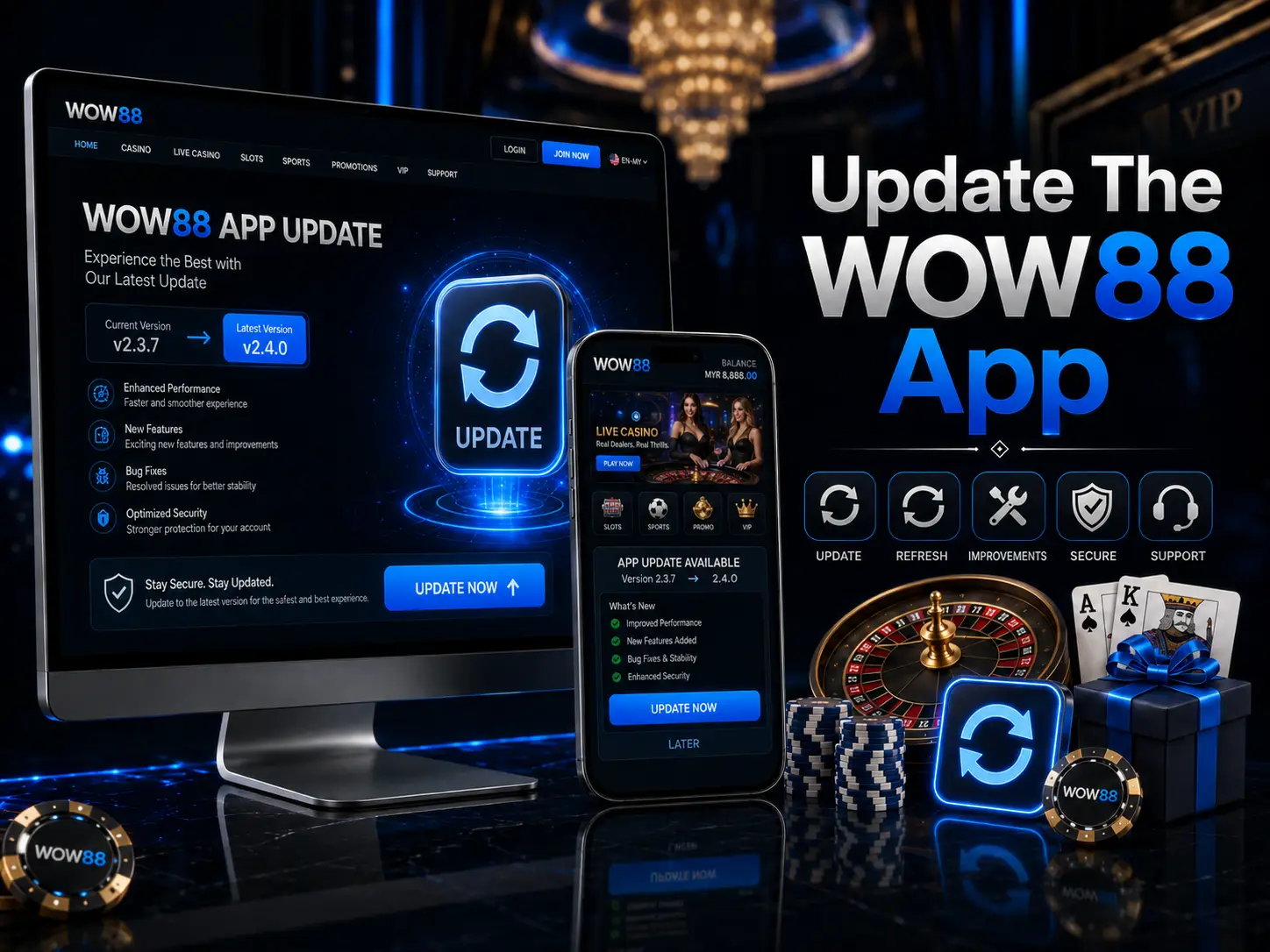How To Update The WOW88 App