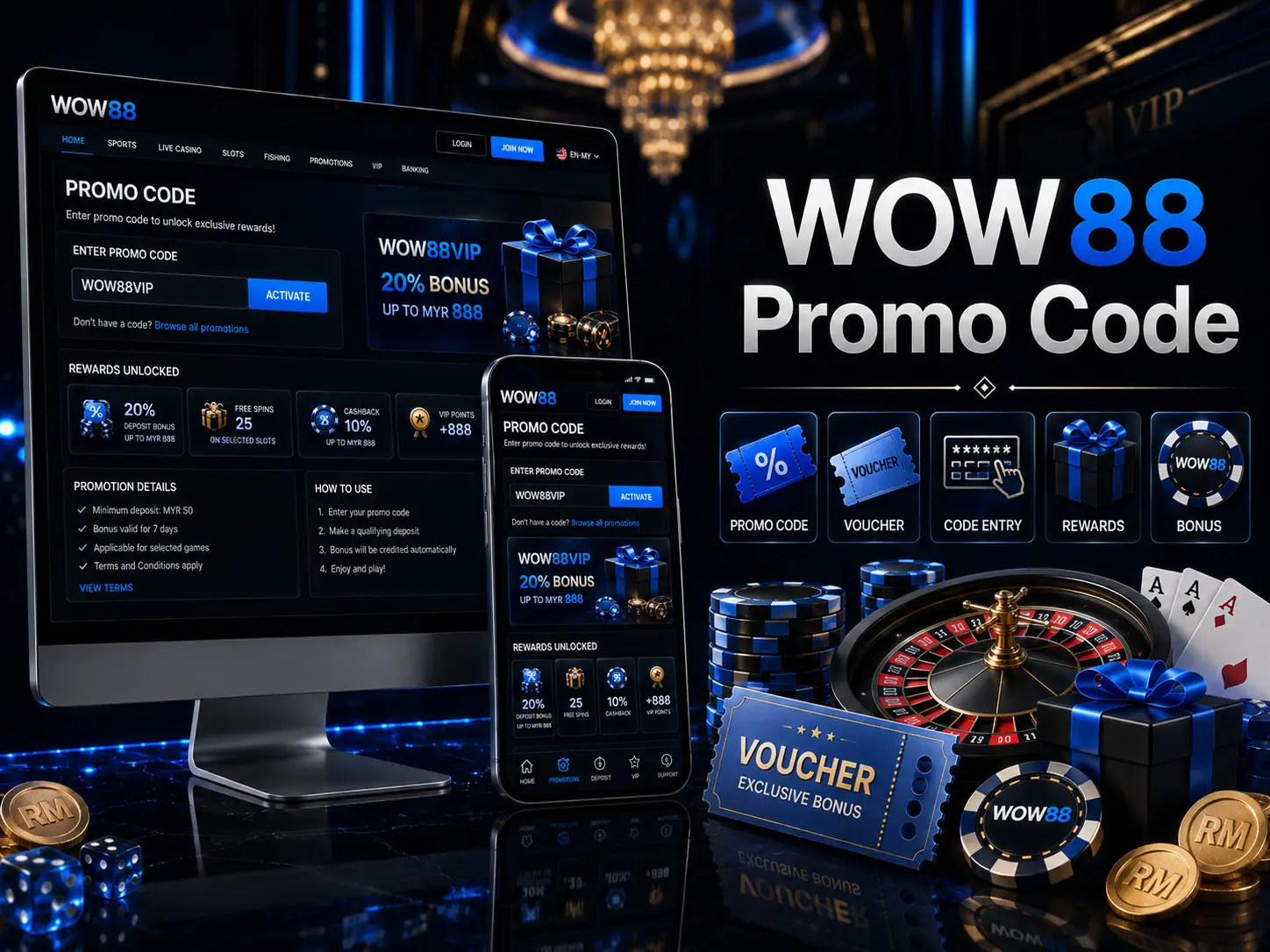 WOW88 Promo Code And Bonus Activation
