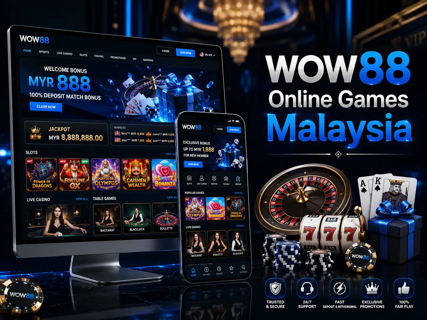 WOW88 Online Games for Malasya Players