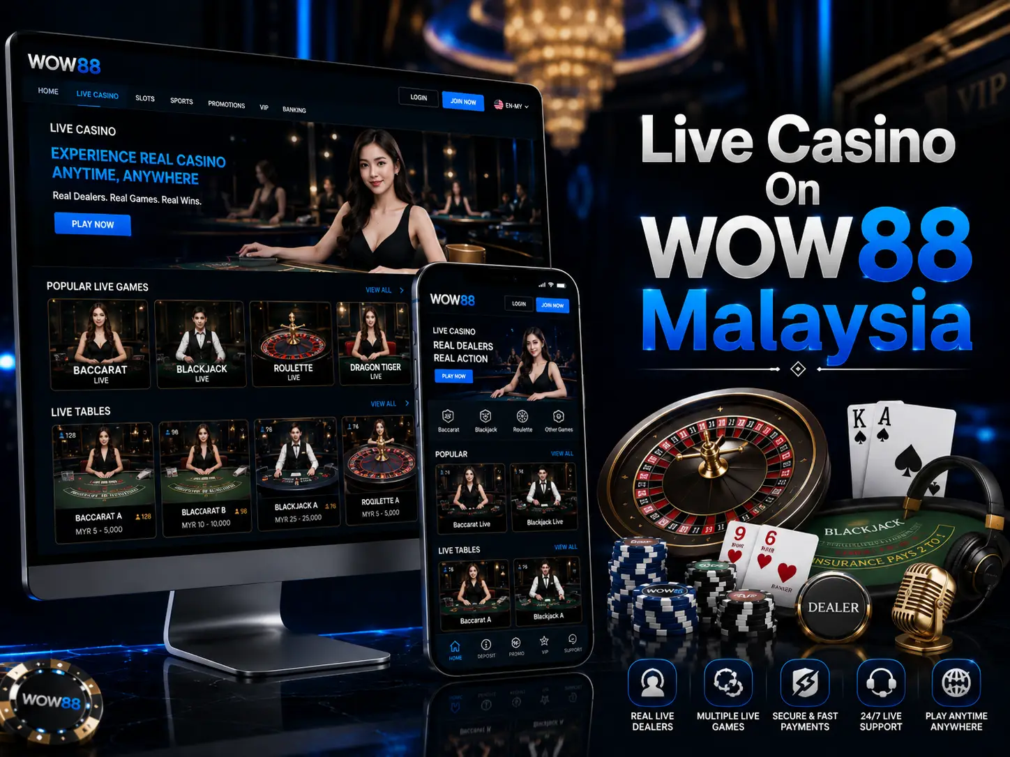 Live Casino On WOW88 Malaysia
